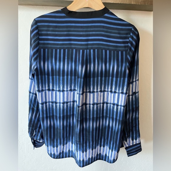 Vince| Silk Ombre Striped Long Sleeve Blouse, Size 8••• - Picture 3 of 14